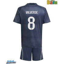Real Madrid Federico Valverde #8 Bortedraktsett Barn 2025-26 Kortermet (+ Korte bukser)